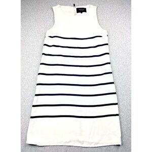 Femestage Dress Womens 34 Striped Sheath Sleeveless Lined Summer Office Flowy